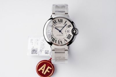 AF Factory Ballon Bleu de Cartier 42*13MM 316L Steel White Dial Stainless Steel Bracelet Watch